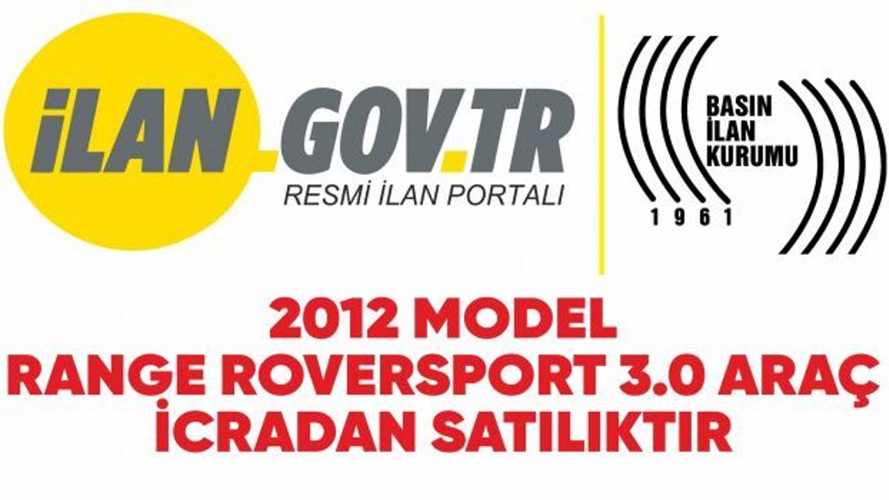 2012 model Lang Rover marka Range RoverSport 3.0 tipli araç icradan satılıktır