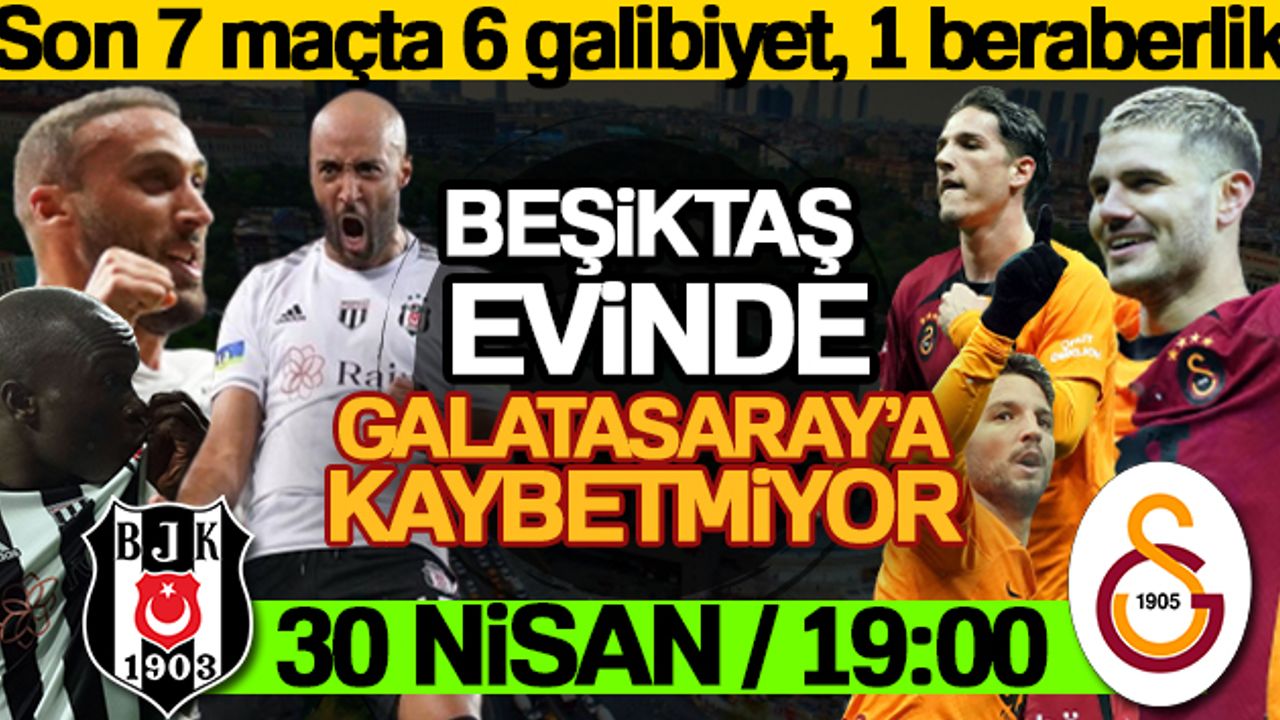 Beşiktaş evinde Galatasaray'a kaybetmiyor