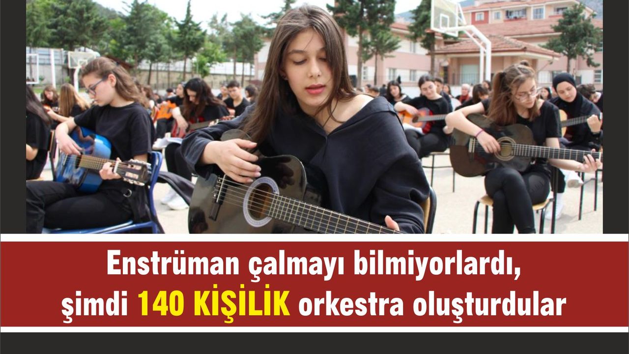 Amasya Alptekin Anadolu Lisesi öğrencilerden 140 kişilik orkestra
