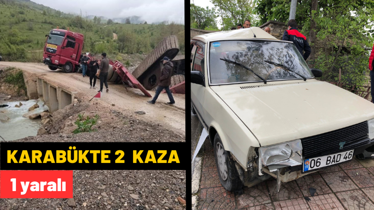 Karabük’te trafik kazaları: 1 yaralı