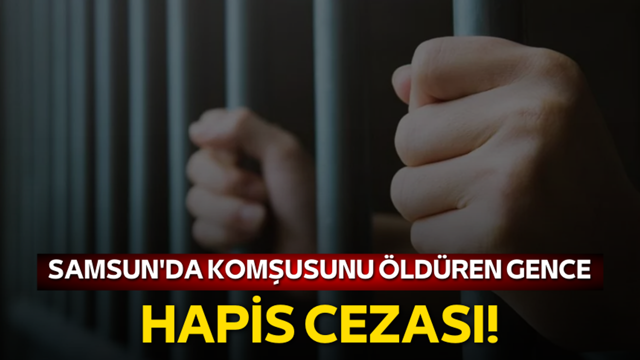 Samsun'da komşusunu öldüren gence hapis cezası!