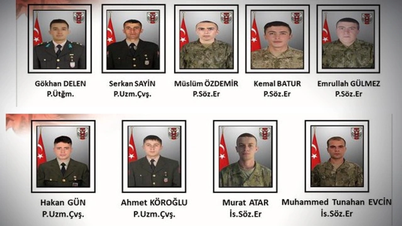 MSB, şehit askerlerin isimlerini açıkladı
