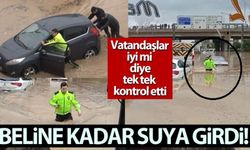 Selin vurduğu İzmir'de polis beline kadar suya girdi