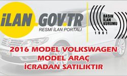 2016 model Volkswagen CC model araç icradan satılıktır
