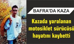 BAFRA'DA MOTOSİKLET KAZASI