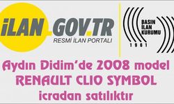 Aydın Didim'de 2008 model RENAULT CLIO SYMBOL icradan satılıktır
