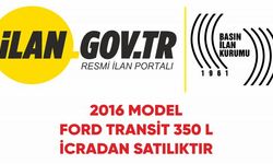 2016 model Ford Transit 350 L icradan satılıktır