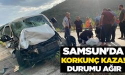Samsun’da kamyonet kamyona arkadan çarptı: 1 ağır yaralı