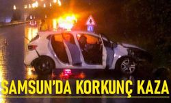 Samsun’da otomobil bariyere çarptı: 3 yaralı