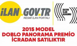 2015 Model Doblo Panorama Premio kamyonet icradan satılıktır