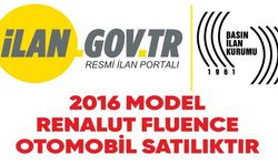 2016 model Renalut Fluence otomobil satılıktır