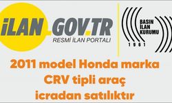 2011 model Honda marka CRV tipli araç icradan satılıktır