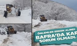 Bafra’da Kar Yağışında ekipler her noktaya müdahale etti