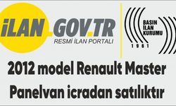 2012 model Renault Master Panelvan icradan satılıktır