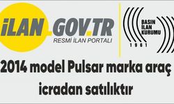 2014 model Pulsar marka araç icradan satılıktır