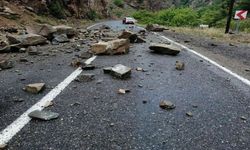 Artvin’de yamaçtan düşen kaya parçaları nedeniyle kapanan karayolu ulaşıma açıldı