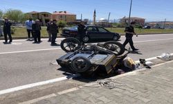 Otomobilin çarptığı motosiklet sürücüsü ağır yaralandı