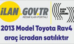 2013 Model Toyota Rav4 araç icradan satılıktır