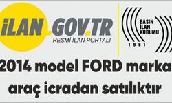 2014 model FORD marka araç icradan satılıktır