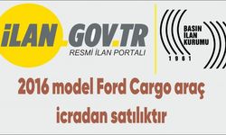 2016 model Ford Cargo araç icradan satılıktır