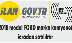 2018 model FORD marka kamyonet icradan satılıktır
