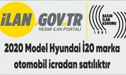 2020 Model Hyundai İ20 marka otomobil icradan satılıktır