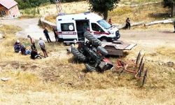 Şarampole devrilen traktörün şoförü hayatını kaybetti