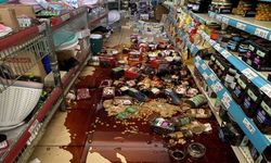 Düzce’deki deprem market raflarını yere indirdi