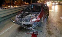 Samsun’da otomobil viyadüğün bariyerine çarptı: 1 yaralı