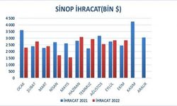 Sinop’un dış ticareti yüzde 16 arttı