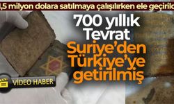 Giresun’da ele geçirilen 700 yıllık Tevrat Suriye’den Türkiye’ye getirilmiş