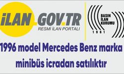 1996 model Mercedes Benz marka minibüs icradan satılıktır