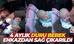 Gaziantep'te 4 aylık Duru bebek enkazdan sağ çıkarıldı