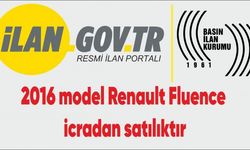 2016 model Renault Fluence icradan satılıktır