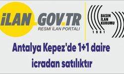 Antalya Kepez'de 1+1 daire icradan satılıktır