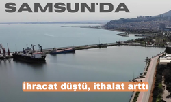 Samsun'da ihracat düştü ithalat arttı