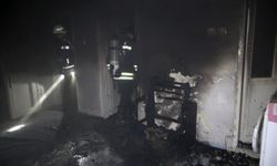Bafra'da Apartmanda yangın paniği