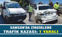 Samsun’da zincirleme trafik kazası: 1 yaralı