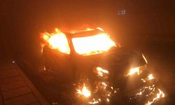 Gümüşhane'de otomobil yeni Zigana Tüneli’nde alev alev yandı
