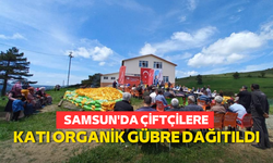 Samsun'da çiftçilere katı organik gübre dağıtıldı