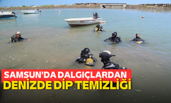 Samsun'da denizde dip temizliği: Otomobil lastikleri çıktı