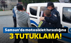 Samsun'da motosiklet hırsızlığına 3 tutuklama!