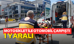 Zonguldak'ta motosiklet ile otomobil çarpıştı; 1 yaralı