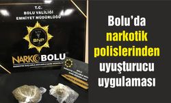 Bolu’da narkotik polislerinden uyuşturucu uygulaması