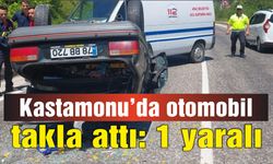 Kastamonu'da otomobil takla attı: 1 yaralı