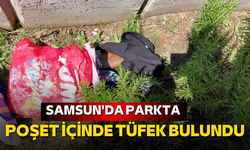 Samsun'da parkta poşet içinde tüfek bulundu
