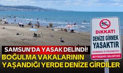 Samsun'da vatandaşlar yasağı deldi! Boğulmaların yaşandığı Atakum'da denize girdiler