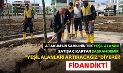 Samsun'da yeşil alanları satışa çıkartan Başkan Demir fidan dikti