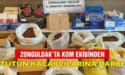 Zonguldak'ta KOM ekibinden tütün kaçakçılarına darbe