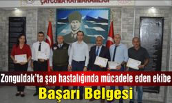 Zonguldak'ta şap hastalığında mücadele eden ekibe ‘Başarı Belgesi’
